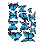 Kék pillangók - Színes Matrica